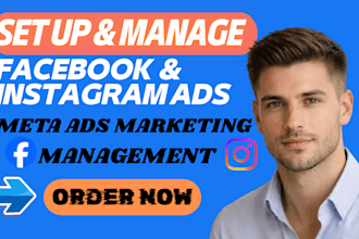 setup and manage facebook instagram ads meta ads marketing advertising campaign