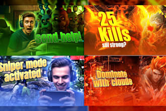 design catchy gaming youtube thumbnails that increase clicks