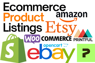 add upload product listings to ebay etsy shopify  pod woocommerce amazon store