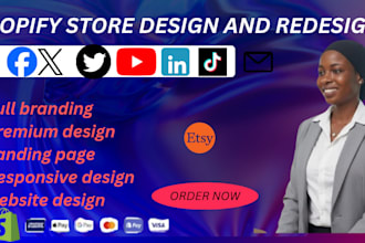design and redesign shopify stores,shopify dropshipping and website