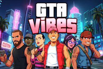 draw realism style gta character illustration for you