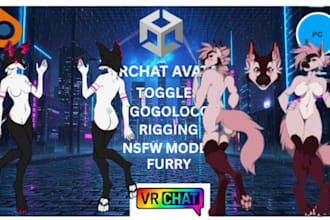 custom vrchat avatar furry avatar vrc avatar vr chracter 3d model vrchat nsfw