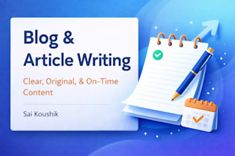 write clear and engaging blog posts or articles