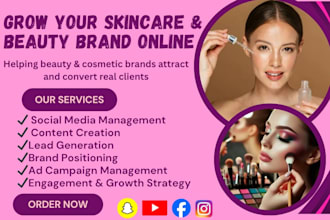 skincare social media marketing manager for beauty and cosmetic brands