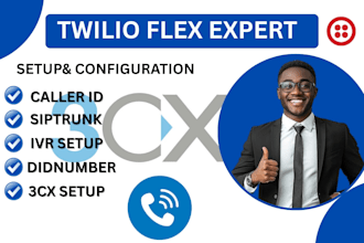 setup and customize twilio flex IVR call center system twilio sms automation