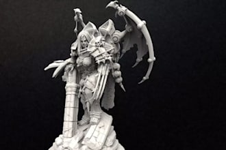 custom 3d model dnd campaign, gothic dnd world design, rpg game character