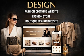 design fashion clothing website, fashion store, boutique fashion website