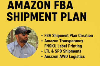 create amazon fba shipment plans, fnsku labels, and manage amazon awd logistics
