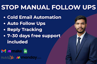 build automated cold email and lead follow up system with make