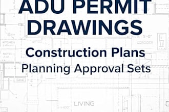 architectural drawings, adu construction plans and planning approval set
