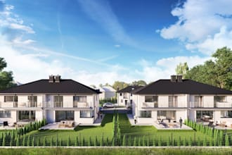 modernize residential apartment,detached house facade rendering, interior layout