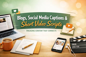 write engaging blogs captions and video scripts