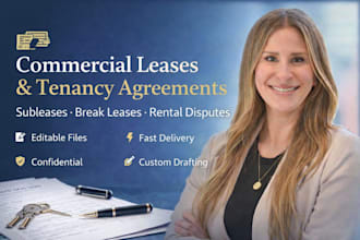 draft commercial lease, sublease, break lease, rental, tenancy dispute agreement
