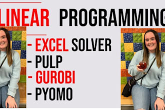 do research, linear programming, excel solver, gurobi, pulp, pyomo operations,