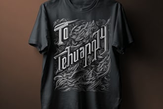 do minimalist typography t shirt design