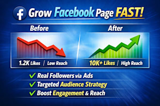 run facebook page growth ads to increase followers