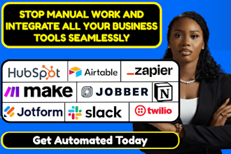 setup hubspot crm zoho scoro jobber slack zapier integration twilio quickbooks