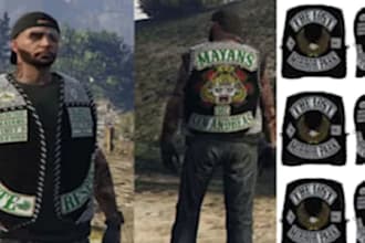 develop fivem eup, lspdfr, gta5 eup,mc kuttes, fivem clothing, mc vest, mc patch