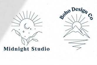 make an unique minimalist line art logo and any line art design