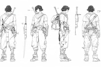 draw sketches with your character