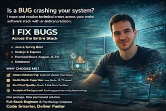 debug and fix bugs in your full stack web application