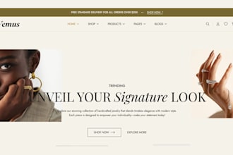 design jewelry website jewelry store jewelry shopify store clothing store