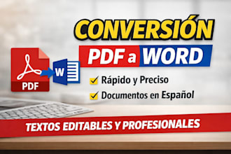 convert pdf to word or type documents in spanish