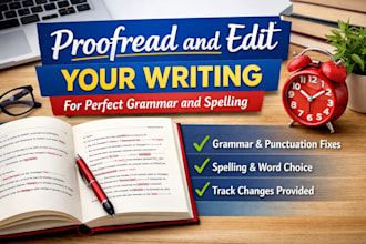 proofread and edit your writing for perfect grammar and spelling