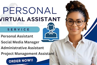 be personal virtual assistant, executive assistant ecommerce VA admin support pa