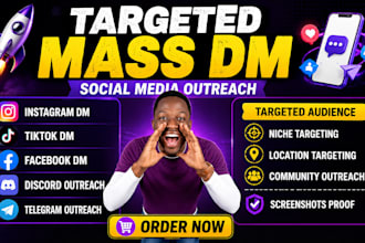 do targeted mass dm outreach on instagram tiktok discord
