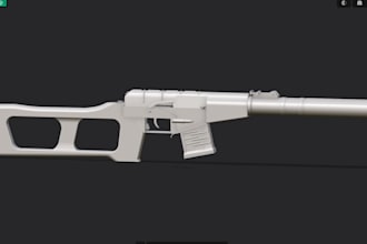 make realistic or low poly game ready models with textures, guns roblox 3d print