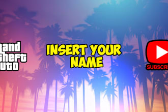 design a custom gaming youtube banner