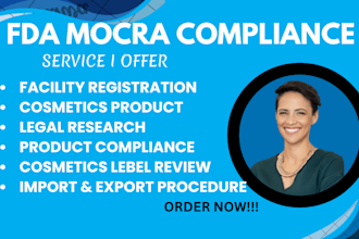 fda mocra compliant, health canada, medical devices, supplements,cosmetics brand