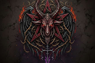 design a dark and powerful satan inspired logo