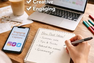 create engaging captions for instagram, tiktok and facebook