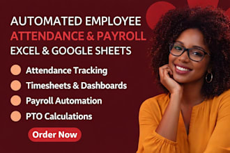 build an automated employee attendance and payroll excel sheet