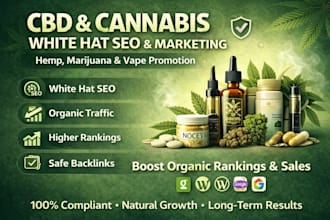 do white hat seo for cbd hemps marijuana cannabis and vape, marketing, promotion