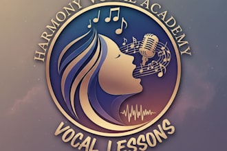 design a professional and elegant vocal lessons logo