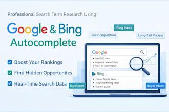 do google bing autocomplete autosuggestions keyword research for website ranking