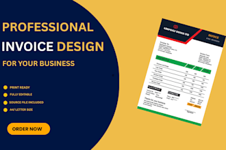 design professional branded invoice for your business
