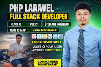 develop websites as a fullstack and PHP laravel developer