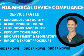 fda medical device registration,medical device listing,fsvp,label review,peptide