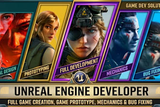 do unreal engine game development, develop unreal engine game, ue5 blueprints