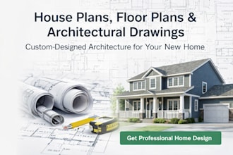 design house plans, floor plans and full architectural drawings