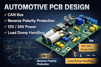 design automotive pcb with 12v 24v protection and load dump circuit