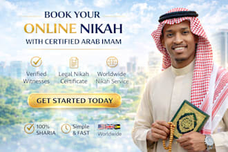 conduct valid online nikah and islamic marriage with withness and certificate
