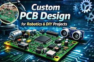 design custom professional pcb hardware for mechatronic robotics and diy project