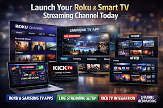 design professional roku channel samsung TV app and livestreaming TV setup