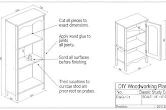 draw detailed carpentry and DIY woodworking plans
