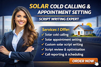 do solar cold calling and book qualified appointments for your business